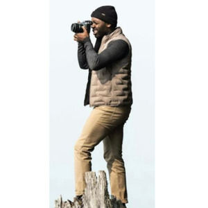 $228 PROOF Stealth Down Vest in Bronze Grey, size M.